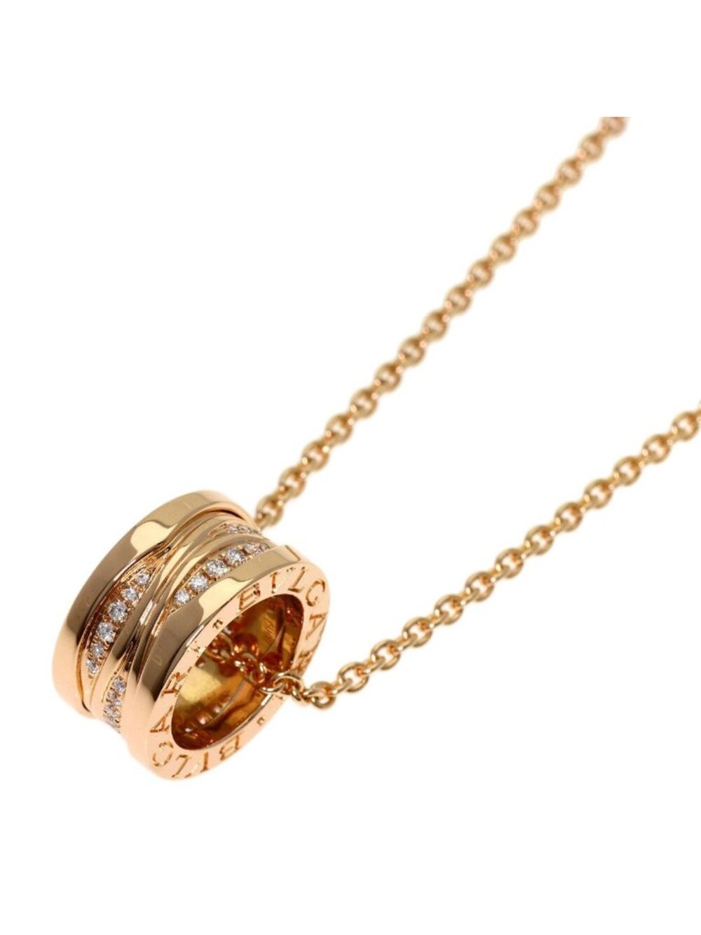 Bvlgari B.Zero1 Legend Diamond Necklace 18K Pink Gold